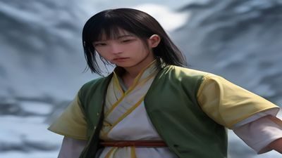 日本传统道场内武士持刀对峙，木质地板与纸窗营造古典氛围，画面构图对称