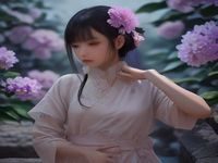 电影节红毯现场韩国导演接受采访的场景，闪光灯与人群营造热烈氛围